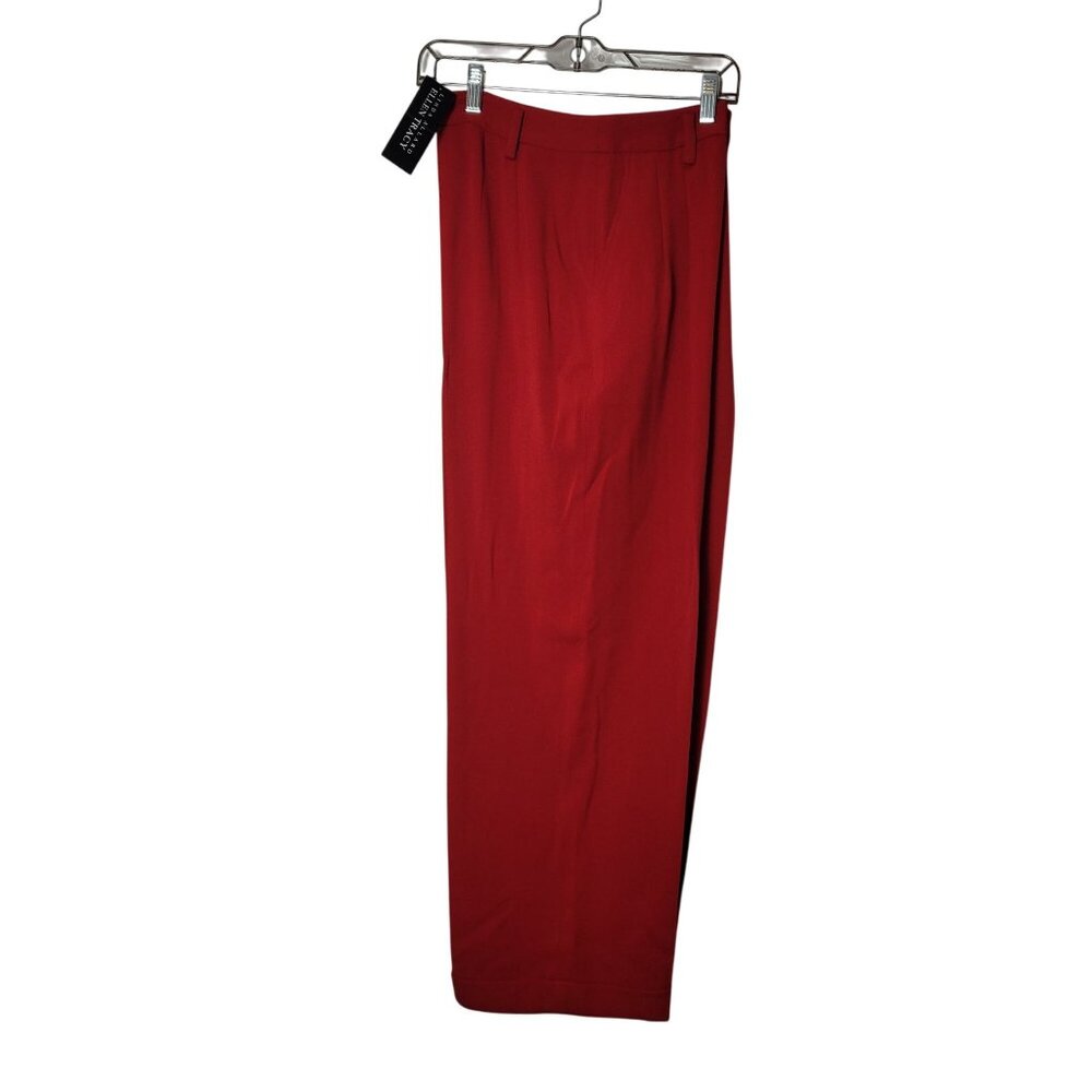 Linda Allard Ellen Tracy Red Wool Womens Trousers Size 12 Made In Korea